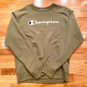 Champion Crew Neck Sweater in Green
